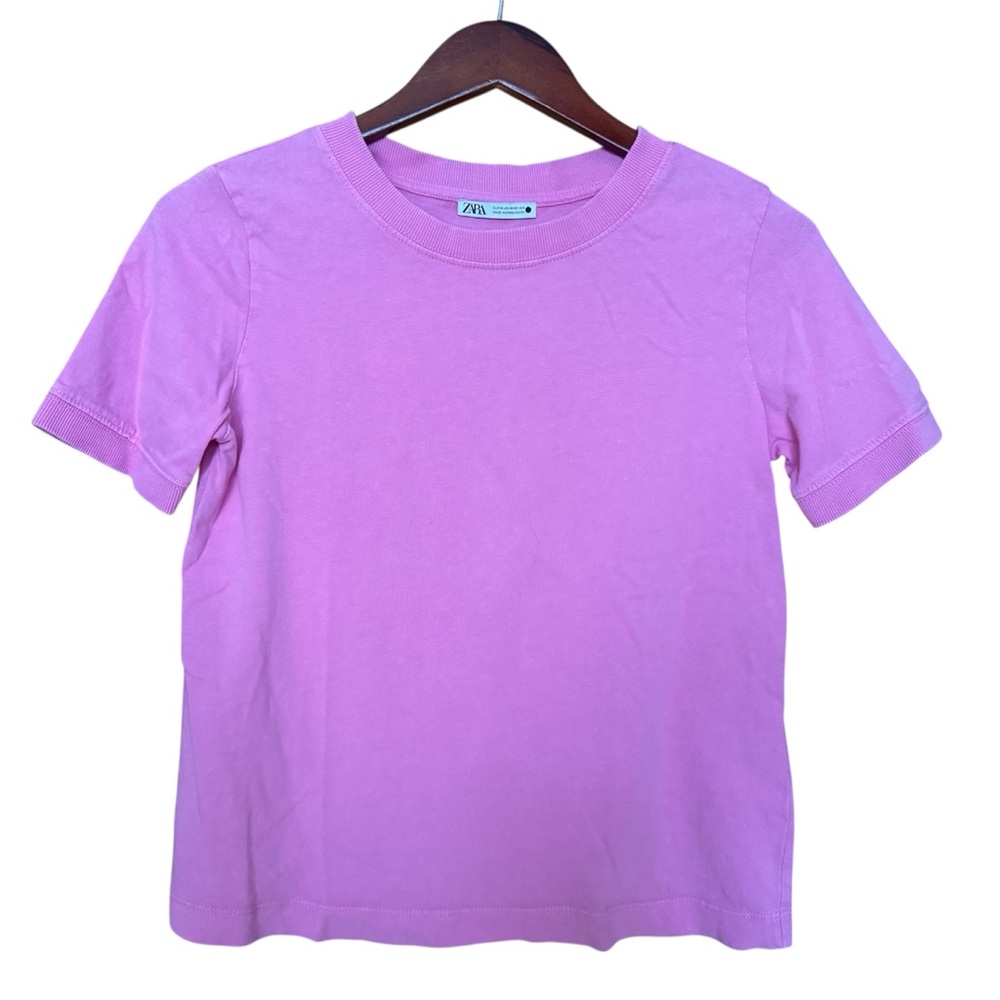 Zara Vibrant Pink Crewneck Top